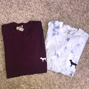 Set of 2 PINK VS long sleeve T-shirt